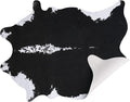 AROGAN Oversized Faux Cow Hides and Skins Rug-5.2 × 6.2 Feet Cow Print Area Rugs for Living Room Bedroom Western Rug Boho Room Decor, Animal Hide with No-Slip Backing, Black and White