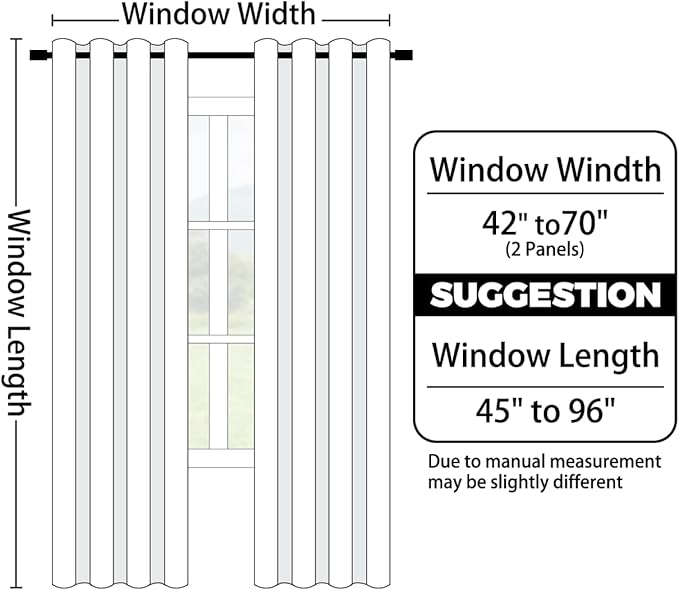 Yakamok 84 Inch Length Thermal Insulated Gradient Color Ombre Curtains with Grommet, Room Darkening Window Drapes for Bedroom (Brown and Greyish White, 52x84 Inch, Set of 2)