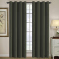 H.VERSAILTEX Blackout Curtain for Living Room Thermal Insulated Window Treatment Curtain Extra Long 96 inch Length Energy Saving Solid Grommet Top Blackout Drape, One Panel, Olive, 52" W x 96" L