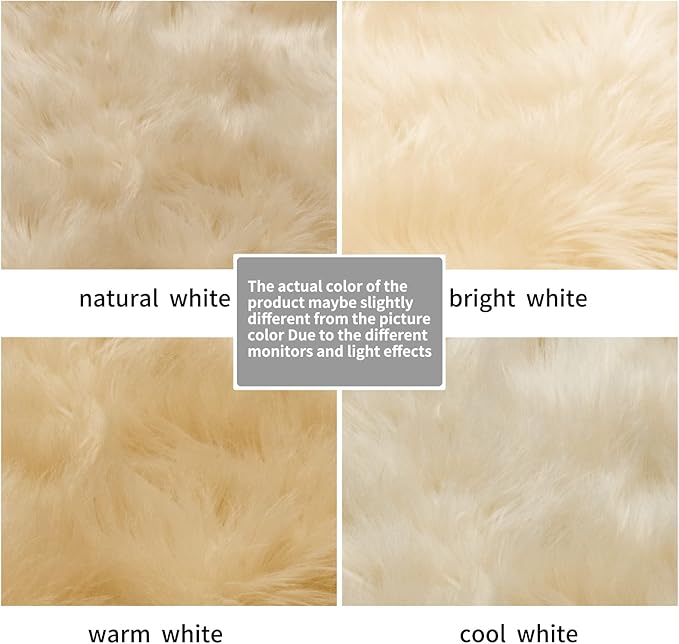 Faux Fur Rug, Beige Small Fluffy Rug for Sofa Chair Couch Cover 2x4 Feet, Ultra Soft Fuzzy Shag Rug for Bedroom, Indoor Shaggy Plush Floor Carpets Luxury Home Decor for Bedside