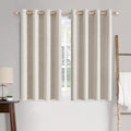 MIULEE Linen Blackout Curtains for Bedroom Thermal Insulated Birch Grommet Room Darkening Black Out Drapes for Living Room Nursery 52 x 54 Inch (2 Panels)