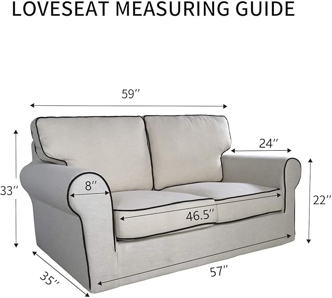 PureFit Reversible Quilted Sofa Cover, Water Resistant Slipcover Furniture Protector, Washable Couch Cover with Non Slip and Elastic Straps for Kids, Pets (Loveseat, Red/Ivory)