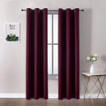 ChrisDowa Burgundyout Curtains 72 inches Long for Bedroom - 2 Panels Set Grommet Thermal Insulated Room Darkening Curtains for Living Room (Burgundy, 42 x 72 Inch)