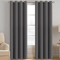 H.VERSAILTEX Blackout Grey Curtains for Patio Door Thermal Insulated Living Room Curtains, Room Darkening Noise Reducing Blackout Curtain for Bedroom, Charcoal Gray, 1 Panel, 52'W x 120'L