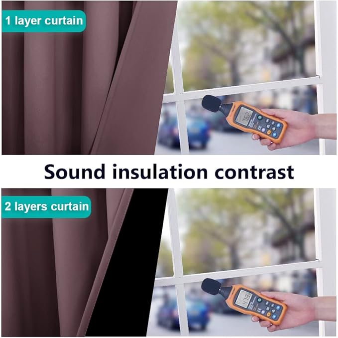 NICETOWN Dry Rose 100% Blackout Lined Curtains, 2 Thick Layers Completely Blackout Window Treatment Panels Thermal Insulated Drapes for Kitchen (1 Pair, 42" Width x 63" Length Each Panel)