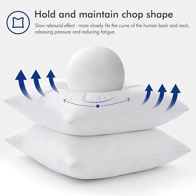 MIULEE Feather Pillow Insert 12x20, Decorative Down Throw Pillow Insert Fluffy Throw Pillow Cotton Fabric for Sofa Bed Couch
