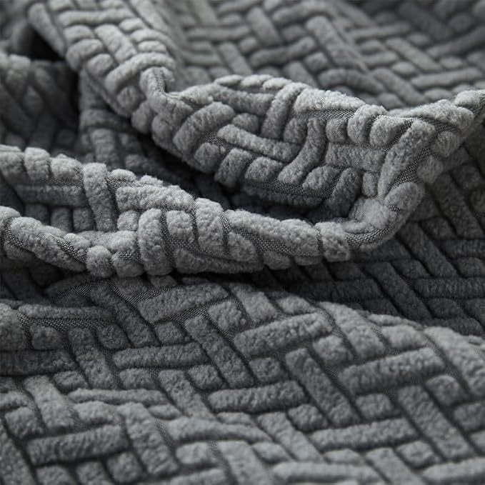 Couch Cushion Covers Sofa Covers Couch Covers for Sofa Pet Friendly Universal Sofa Covers Washable Stretch Slipcovers for Sectional Sofa (Texture Gray,Large Single Seat Cover)