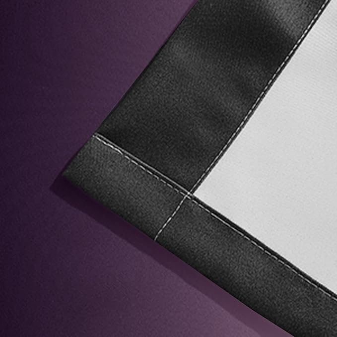 Yakamok Blackout Ombre Purple and Black Curtains for Bedroom, Gradient Room Darkening Curtains, Grommet Thermal Insulated Light Blocking Window Drapes/Curtain for Living Room,52 x 72 Inch,2 Panels