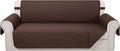 Reversible Oversized Sofa Covers Couch Cover Furniture Protector for Dogs Elastic Straps Water Resistant(XLSofa,Chocolate/Chocolate)