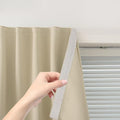 Self Adhesive Portable Blackout Curtains for Bedroom Easy to Install Window Thermal Lnsulated Kitchen Room Darkening Small Window Curtains, Cortinas Para Cuarto, 59"W X 59"L, Beige, 1 Panel