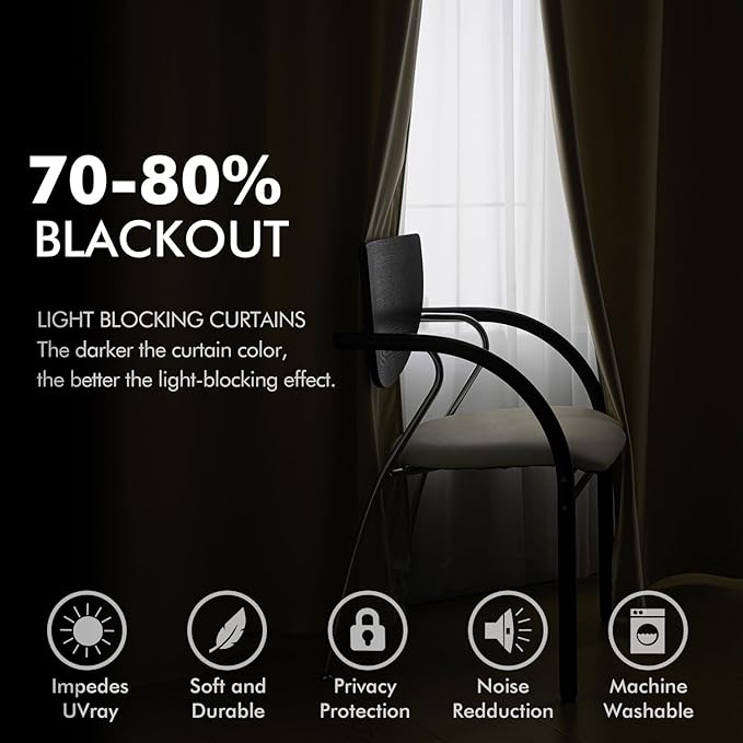 MIULEE Velvet Curtains Taupe Elegant Grommet Thermal Insulated Soundproof Room Darkening Curtains/Drapes for Classical Living Room Bedroom Decor 52 x 84 Inch Set of 2