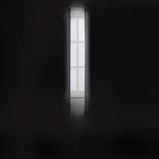 LEMOMO Frost Grey Blackout Curtains 40 x 63 Inch Length/Set of 2 Curtain Panels/Thermal Insulated Room Darkening Blackout Curtains for Bedroom