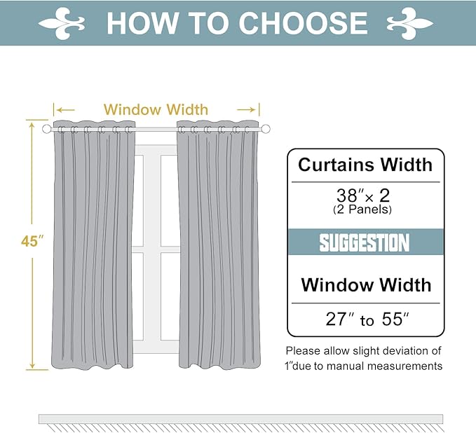 ChrisDowa Grommet Room Darkening Curtains for Bedroom and Living Room - 2 Panels Set Thermal Insulated Blackout Curtains (Cappuccino, 38W x 45L)