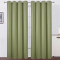 LEMOMO Blackout Curtains 52 x 108 inch/Sage Green Curtains Set of 2 Panels/Thermal Insulated Room Darkening Bedroom Curtains