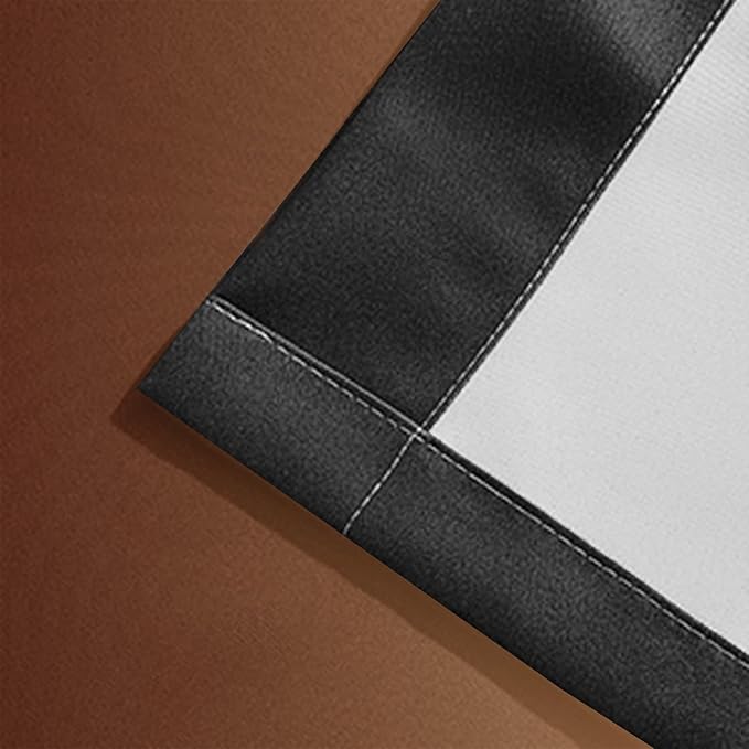 Yakamok Blackout Ombre Burnt Orange and Black Curtains-Gradient Room Darkening Curtain, Grommet Thermal Insulated Light Blocking Window Drapes Curtain for Living Room Bedroom,52 x 63 Inch,2 Panels