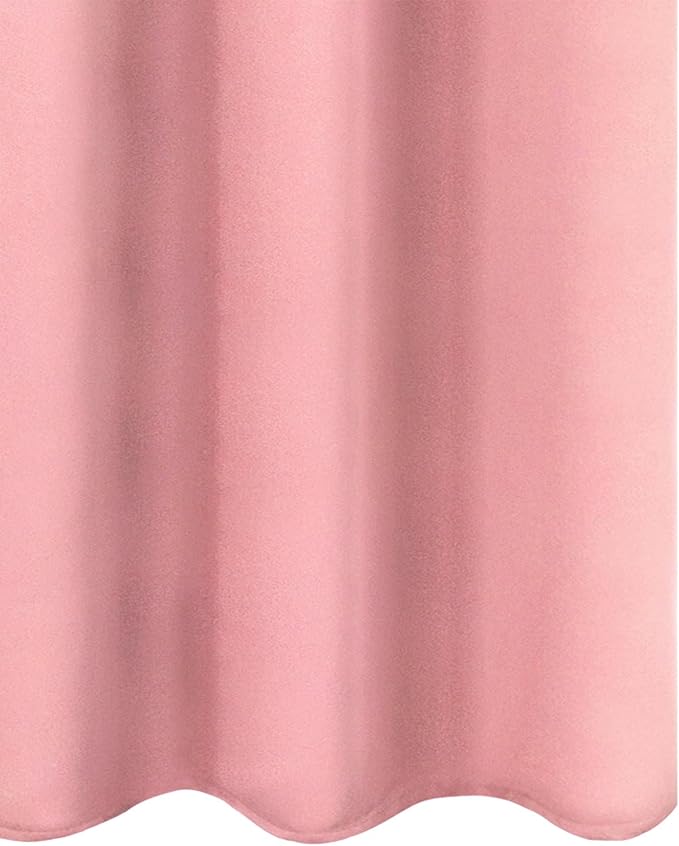 LEMOMO Blackout Curtains 52 x 90 Inch Long Pink Curtains Set of 2 Panels Room Darkening Curtains for Bedroom and Living Room