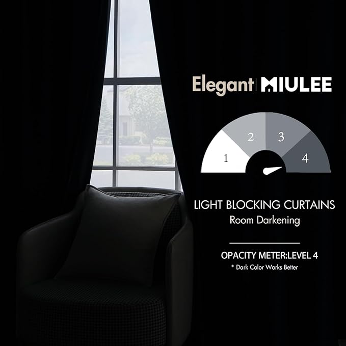 MIULEE Blue Velvet Curtains 96 inches 2 Panels - Luxury Room Darkening Curtains for Bedroom Living Room Thermal Insulated Super Soft Window Drapes Rod Pocket & Back Tab, Peacock Blue