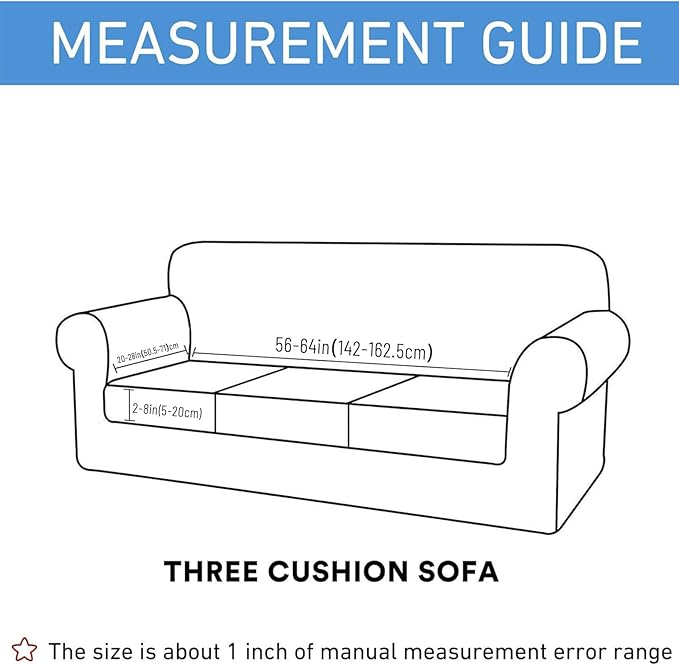 hyha Waterproof Couch Cushion Covers for Pets, Non Slip Sofa Seat Cover for Dogs Washable, Soft Thick Stretch Jacquard Fabric, Sofa Slipcovers with Elastic Bottom (1 Piece for Large, Camel)