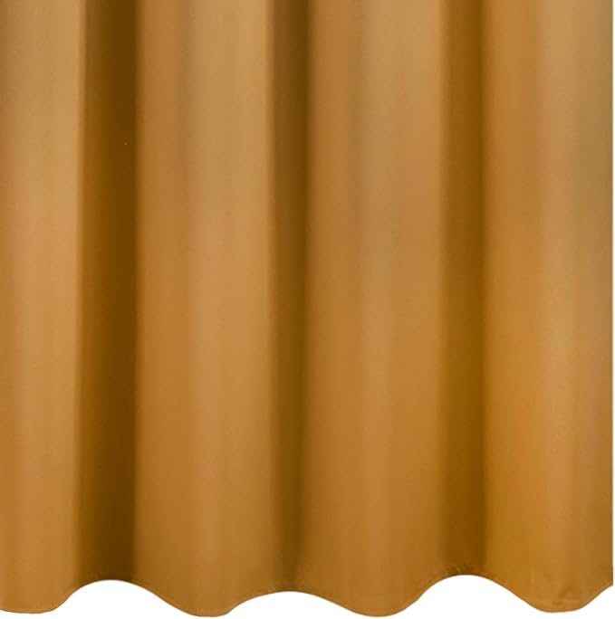 LEMOMO Mustard Yellow Thermal Blackout Curtains/52 x 54 Inch/Set of 2 Panels Room Darkening Curtains for Bedroom