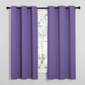 NICETOWN Lilac Purple Room Darkening Curtains for Kitchen, Window Treatment Thermal Insulated Solid Grommet Room Darkening Curtains/Drapes for Bedroom (Set of 2, 42 inches Wide by 48 inches Long)