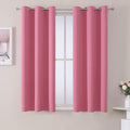 ChrisDowa Grommet Room Darkening Curtains for Bedroom and Living Room - 2 Panels Set Thermal Insulated Blackout Curtains (Pink, 38W x 54L)