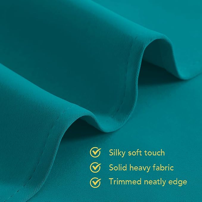 NICETOWN Blackout Draperies Curtains for Kids Room, Window Treatment Thermal Insulated Solid Grommet Blackout Drape Panels for Bedroom (Peacock Teal, Set of 2, 60 by 84 inches)