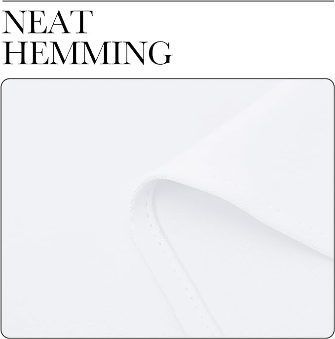 NICETOWN White Window Curtain Panels - 50% Light Blocking Curtains for Bedroom & Dining Room Window (Set of 2, 42 inches x 63 inches)