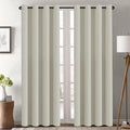 H.VERSAILTEX Blackout Curtain for Living Room Thermal Insulated Window Treatment Curtain Extra Long 84 inch Length Energy Saving Solid Grommet Top Blackout Drape, One Panel, Pale Oak, 52" W x 84" L