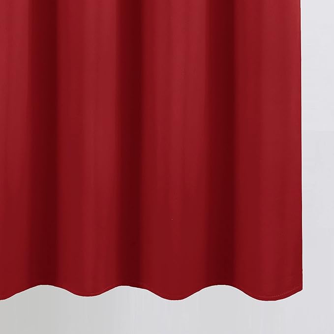 LEMOMO Blackout Curtains 66 x 95 inch/Bright Red Curtains Set of 2 Panels/Thermal Insulated Room Darkening Bedroom Curtains