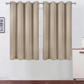 LEMOMO Khaki Thermal Blackout Curtains/52 x 54 Inch/Set of 2 Panels Room Darkening Curtains for Bedroom