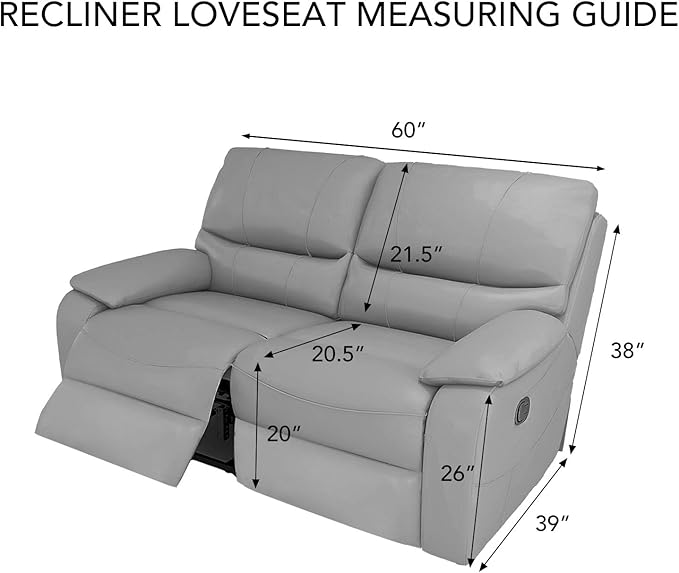 PureFit Super Stretch Loveseat Recliner Sofa Couch Cover with Pocket – 2 Seats Non Slip Soft Sofa Slipcover, Washable Reclining Furniture Protector for Kids, Pets (Recliner Loveseat, Navy)