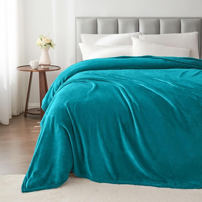 BEDELITE Fleece Blankets Queen Size Bluebird Throw Blankets for Bed, Luxury Plush Cozy Fuzzy Blanket 90x90 inches, Super Soft Warm Lightweight Throw Blanket All Seasons Suitable