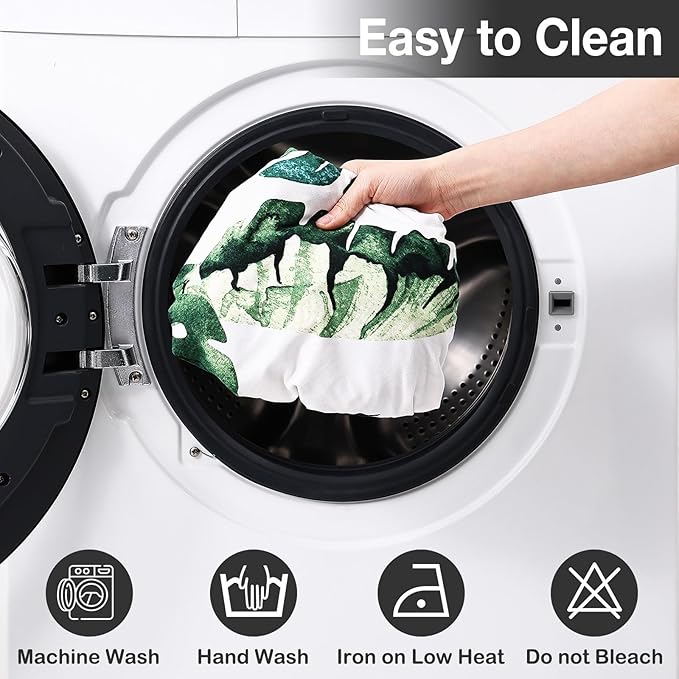 hyha 4Pcs Patio Cushion Covers, Stretch Outdoor Couch Cushion Covers, Washable Outdoor Chair/Sofa Slipcovers for Patio Furniture Cushions Protector with Elastic Bottom(Monstera Deliciosa,Cover Only)