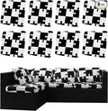 Outdoor Cushion Covers Set,8PCS Patio Furniture Couch Seat Slipcovers, Replacement for Sofa Sectional Chair(Cover，Only)