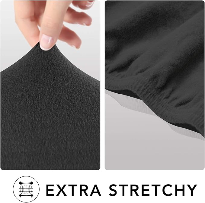 PureFit Super Stretch Chair Sofa Slipcover – Spandex Non Slip Soft Couch Sofa Cover, Washable Furniture Protector with Non Skid Foam and Elastic Bottom for Kids, Pets （Chair, Dark Gray）