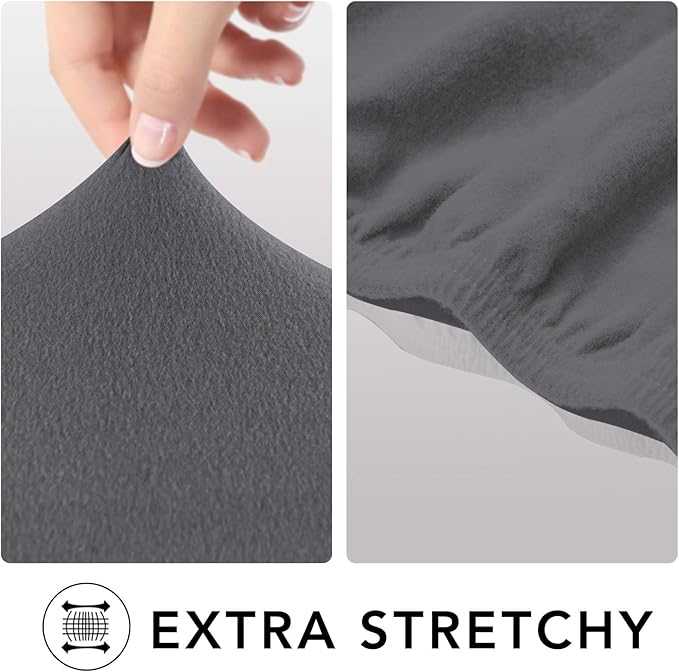 PureFit Super Stretch Chair Sofa Slipcover – Spandex Non Slip Soft Couch Sofa Cover, Washable Furniture Protector with Non Skid Foam and Elastic Bottom for Kids, Pets （Chair, Gray ）