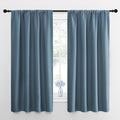 NICETOWN 2 Panels Blackout Curtains, Rod Pocket Thermal Insulated Curtains for Bedroom, Room Darkning Shading Blinds Modern Home Decoration for Living Room, Home Office, W42 x L63 in, Smoky Blue