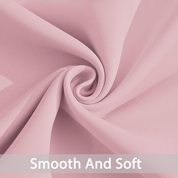 Yakamok Light Blocking Window Blackout Curtains Thermal Insulated Room Darkening Drapes for Bedroom,Solid Grommet Top Window Panels, 38x84 Inch, Pink, One Pair
