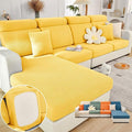 Soothing Home Sofa Covers, Sofa Hero Covers, Wear-Resistant Universal Couch Covers Washable Stretch Sectional Couch Cushion Covers (Yellow,Large Single Seat Cover)