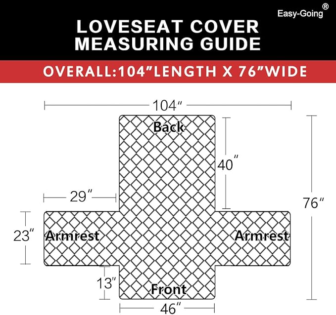 Easy-Going Reversible Loveseat Couch Cover for 2 Cushion Couch Sofa Cover for Dogs Water Resistant Furniture Protector with Foam Sticks Elastic Straps for Pet (Loveseat, Dark Blue/Light Blue)