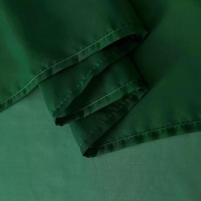 SpaceDresser Sheer Voile Window Treatment Rod Pocket Curtain Panels for Kitchen Bedroom Living Room Drapes Sunlight Filtering Privacy Semi Home Decor Assorted Colors Sizes (Foliage Green, 52 W x 84 L)