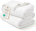 Bedsure GentleSoft Bedding Fleece Blanket for Girls and Boys - Soft Cozy Cute Small Throw Blankets for Travel, 43x55 Inches, White