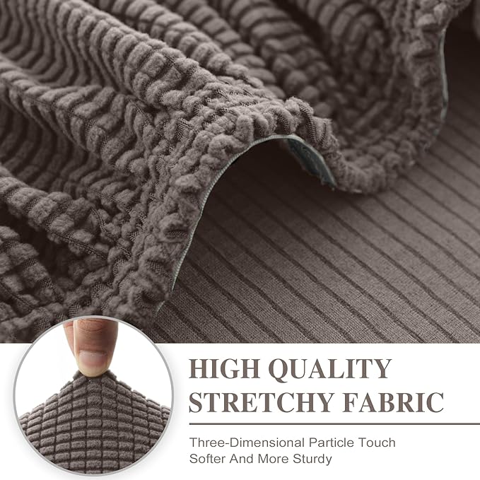 Couch Cushion Cover Seat Cushion Cover Stretch Armchair Cover Separate Sectional Sofa Slipcovers Furniture Protector(1 Piece for Seat or Sofa Backrest, Taupe)
