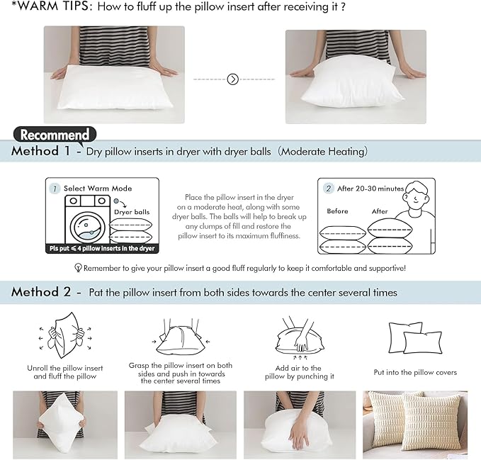 MIULEE Throw Pillow Insert Premium Pillow Stuffer Sham Rectangle for Decorative Cushion Bed Couch Sofa 16x36 Inch