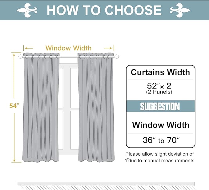 ChrisDowa Grommet Blackout Curtains for Bedroom and Living Room - 2 Panels Set Thermal Insulated Room Darkening Curtains (Forest Green, 52W x 54L)