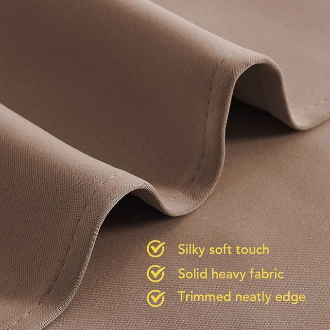 NICETOWN Blackout Draperies Curtains Window Drapes, Window Treatment Thermal Insulated Solid Grommet Blackout Panels for Bedroom (One Pair, 42 by 72 Inch, Cappuccino)