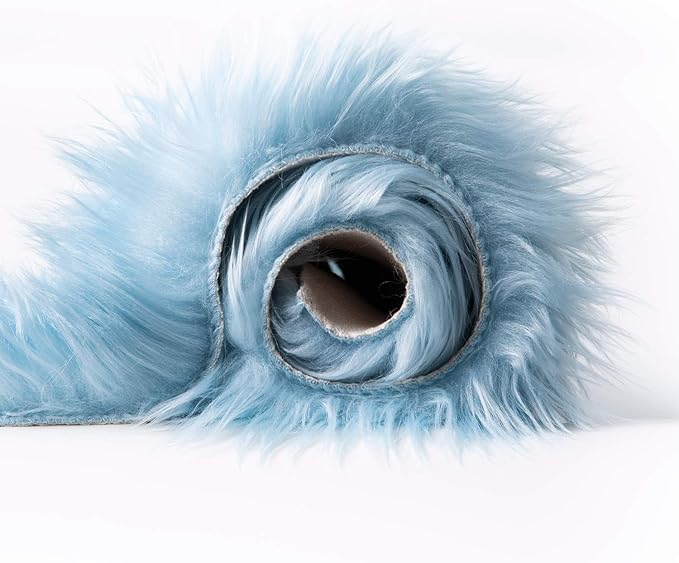 Ashler faux fur rug, Fluffy Shaggy Area Rug Ultra Soft 2 x 3 Feet Sheepskin Fur Rug, Light Blue Fuzzy Rug Machine Washable Shag Rug, Nursery Decor Throw Rugs for Bedroom, kids room, Living Room