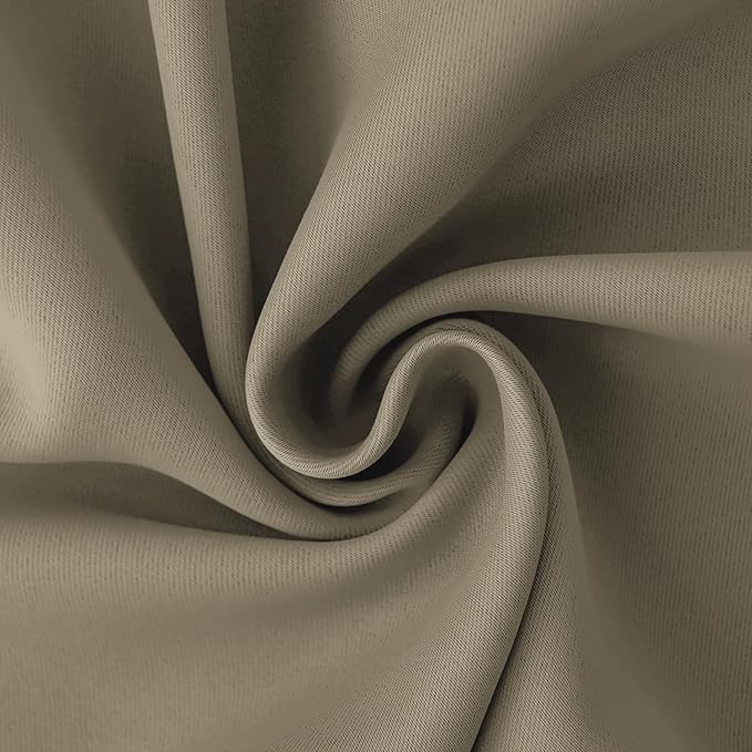 BGment Room Darkening Curtains 72 Inches Long - Grommet Thermal Insulated Drapes Window Treatment Curtains for Bedroom, 2 Panels, 52 x 72 Inch, Cocoa