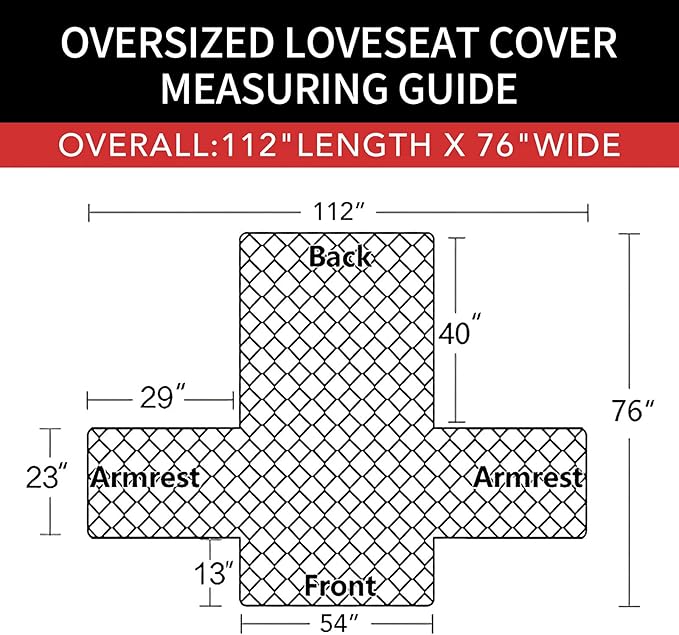 Easy-Going Sofa Slipcover Reversible Loveseat Sofa Cover Couch Cover for 2 Cushion Couch Furniture Protector with Elastic Straps for Pets Kids Dog Cat (Oversized Loveseat, Wine/Beige)