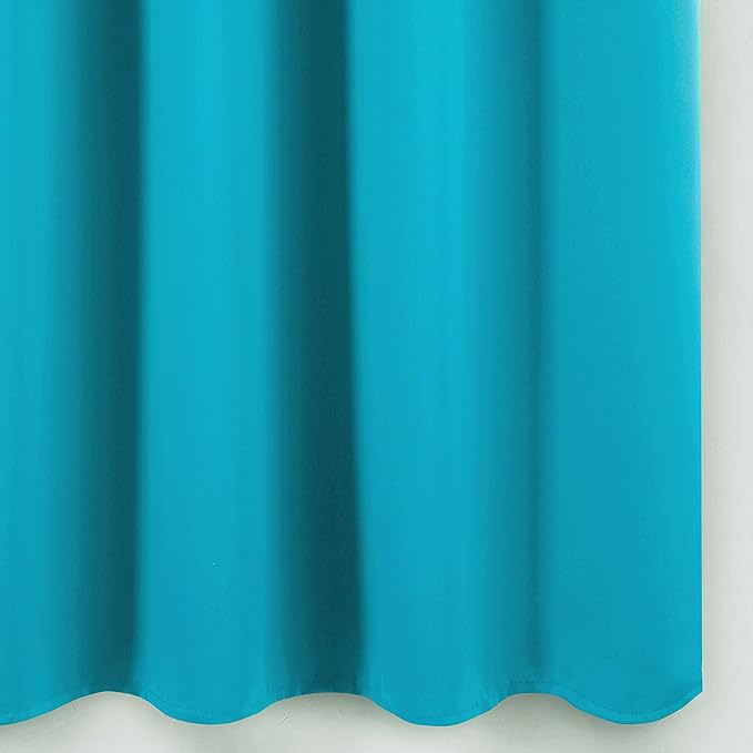 LEMOMO Teal Thermal Blackout Curtains/42 x 72 Inch/Set of 2 Panels Room Darkening Curtains for Bedroom